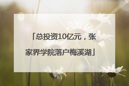 总投资10亿元，张家界学院落户梅溪湖