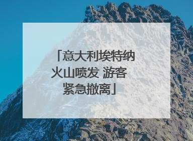 意大利埃特纳火山喷发 游客紧急撤离