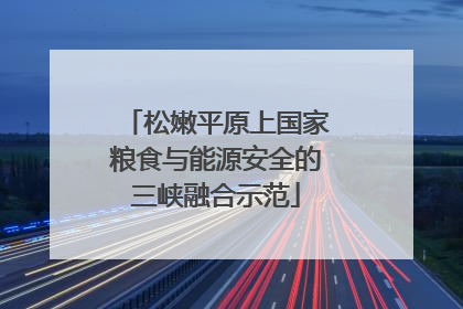 松嫩平原上国家粮食与能源安全的三峡融合示范