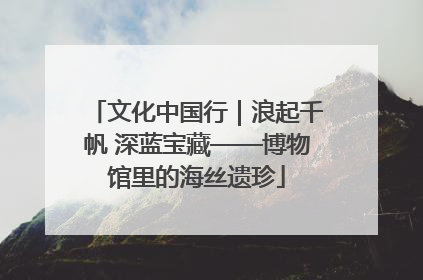 文化中国行｜浪起千帆 深蓝宝藏——博物馆里的海丝遗珍