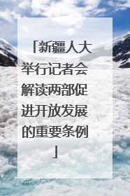 新疆人大举行记者会解读两部促进开放发展的重要条例