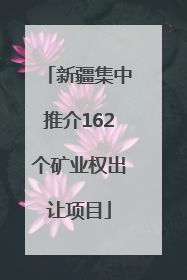 新疆集中推介162个矿业权出让项目