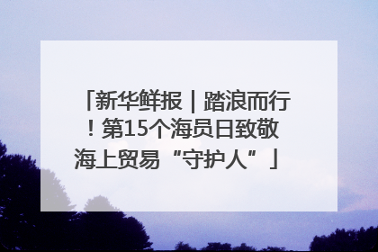 新华鲜报｜踏浪而行！第15个海员日致敬海上贸易“守护人”