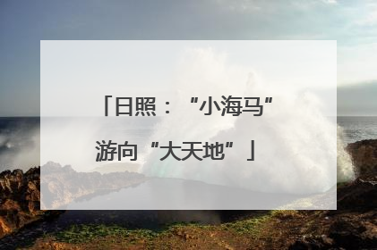 日照：“小海马”游向“大天地”