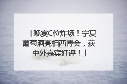 晚宴C位炸场！宁夏葡萄酒亮相西博会，获中外嘉宾好评！