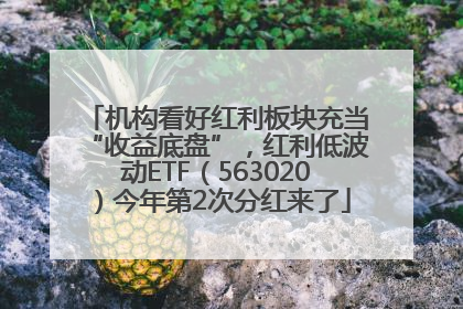 机构看好红利板块充当“收益底盘”，红利低波动ETF（563020）今年第2次分红来了