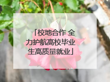校地合作 全力护航高校毕业生高质量就业