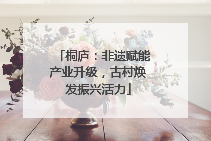 桐庐：非遗赋能产业升级，古村焕发振兴活力