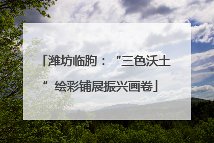 潍坊临朐：“三色沃土”绘彩铺展振兴画卷