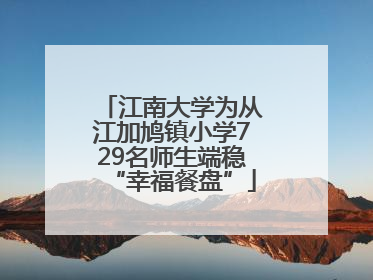 江南大学为从江加鸠镇小学729名师生端稳“幸福餐盘”