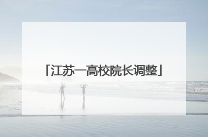 江苏一高校院长调整