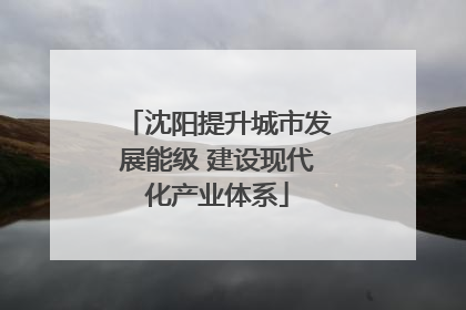 沈阳提升城市发展能级 建设现代化产业体系