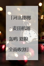 河北邯郸：麦田机器轰鸣 夏粮全面收割