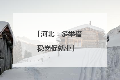 河北：多举措稳岗促就业