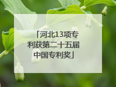 河北13项专利获第二十五届中国专利奖