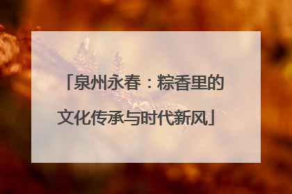 泉州永春：粽香里的文化传承与时代新风