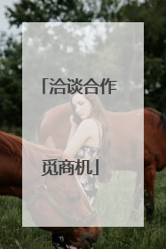 洽谈合作觅商机