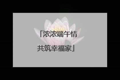 浓浓端午情 共筑幸福家