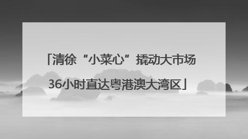 清徐“小菜心”撬动大市场 36小时直达粤港澳大湾区
