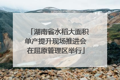 湖南省水稻大面积单产提升现场推进会在屈原管理区举行