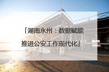 湖南永州：数据赋能推进公安工作现代化