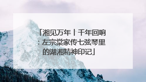 湘见万年丨千年回响：左宗棠家传七弦琴里的湖湘精神印记