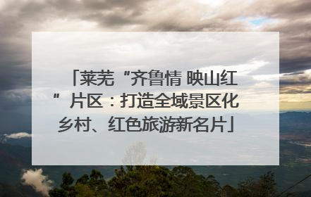 莱芜“齐鲁情 映山红”片区：打造全域景区化乡村、红色旅游新名片