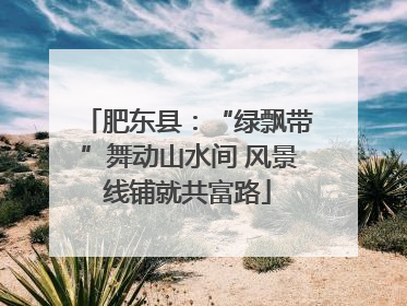 肥东县：“绿飘带”舞动山水间 风景线铺就共富路