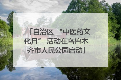 自治区 “中医药文化月” 活动在乌鲁木齐市人民公园启动
