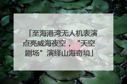 至海港湾无人机表演点亮威海夜空，“天空剧场”演绎山海奇境
