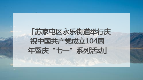 苏家屯区永乐街道举行庆祝中国共产党成立104周年暨庆“七一”系列活动