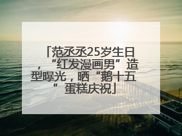 范丞丞25岁生日，“红发漫画男”造型曝光，晒“鹅十五”蛋糕庆祝