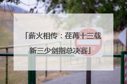 薪火相传：荏苒十三载 新三少剑指总决赛