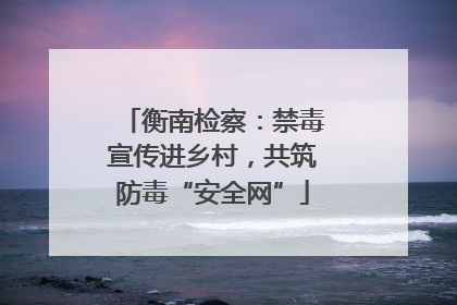 衡南检察：禁毒宣传进乡村，共筑防毒“安全网”