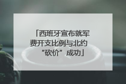 西班牙宣布就军费开支比例与北约“砍价”成功