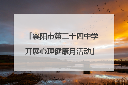 襄阳市第二十四中学开展心理健康月活动