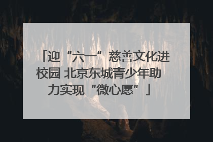迎“六一”慈善文化进校园 北京东城青少年助力实现“微心愿”
