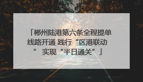 郴州陆港第六条全程提单线路开通 践行“区港联动” 实现“半日通关”