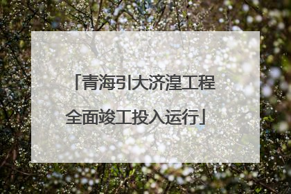 青海引大济湟工程全面竣工投入运行