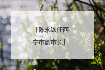 陈永钦任西宁市副市长