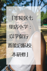 零陵区七里店小学：以学促行 蓄能启航校本研修
