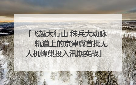 飞越太行山 秣兵大动脉——轨道上的京津冀首批无人机蜂巢投入汛期实战