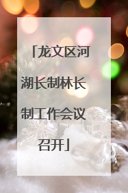 龙文区河湖长制林长制工作会议召开