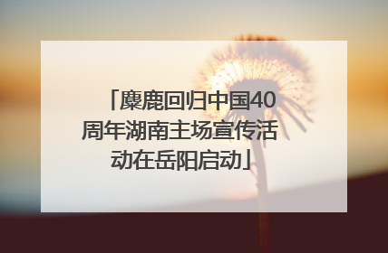 麋鹿回归中国40周年湖南主场宣传活动在岳阳启动