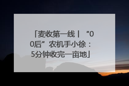 麦收第一线丨“00后”农机手小徐：5分钟收完一亩地