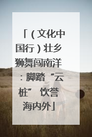 （文化中国行）壮乡狮舞闯南洋：脚踏“云桩” 饮誉海内外