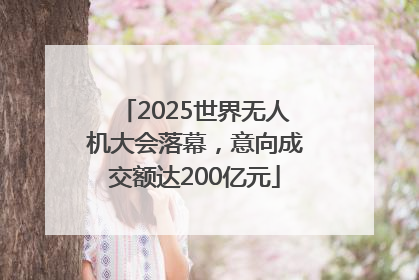 2025世界无人机大会落幕，意向成交额达200亿元
