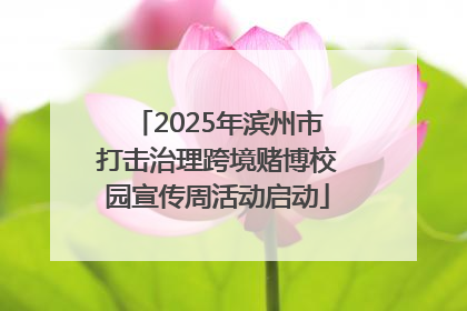 2025年滨州市打击治理跨境赌博校园宣传周活动启动