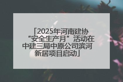 2025年河南建协“安全生产月”活动在中建三局中原公司滨河新居项目启动